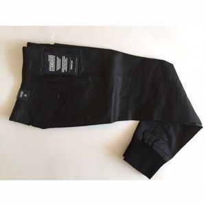 The New Standard Edition-Black Wax Coated Joggers