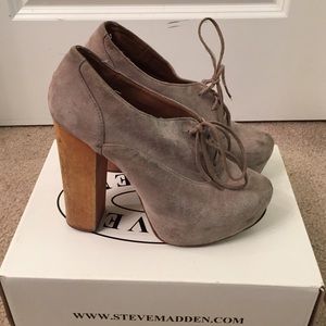 Gray Steve Madden booties