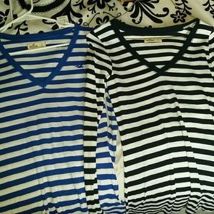 Striped long sleeved Hollister shirts