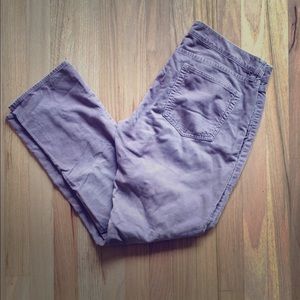 J.Crew mauve matchstick cords