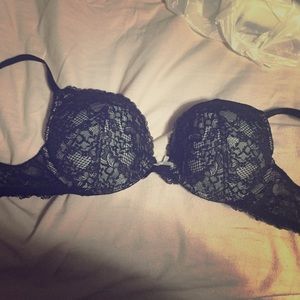 Black lace Victoria's Secret bra