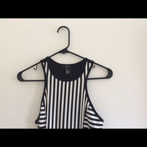 Black and white stripped bodycon dress