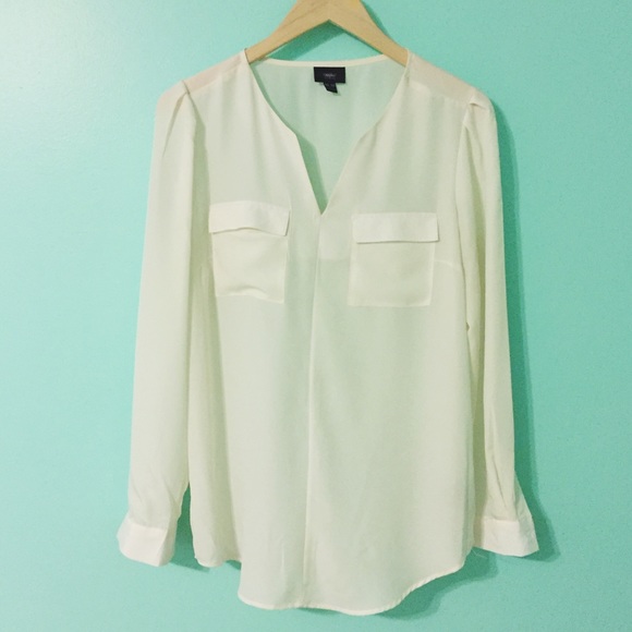 🚫SOLD🚫 Sheer White Tunic Blouse