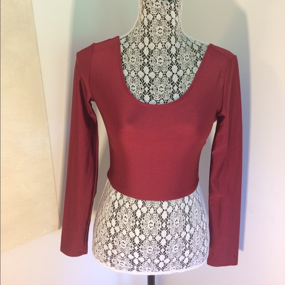 Latex Crimson crop top