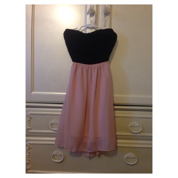 Black and pink dress