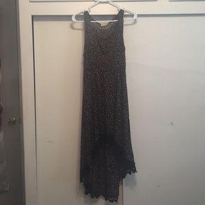 Leopard hi-low dress