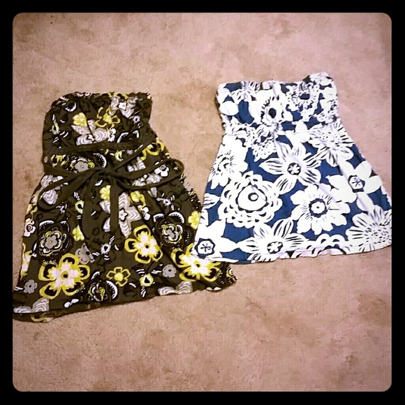 Flower strapless tops