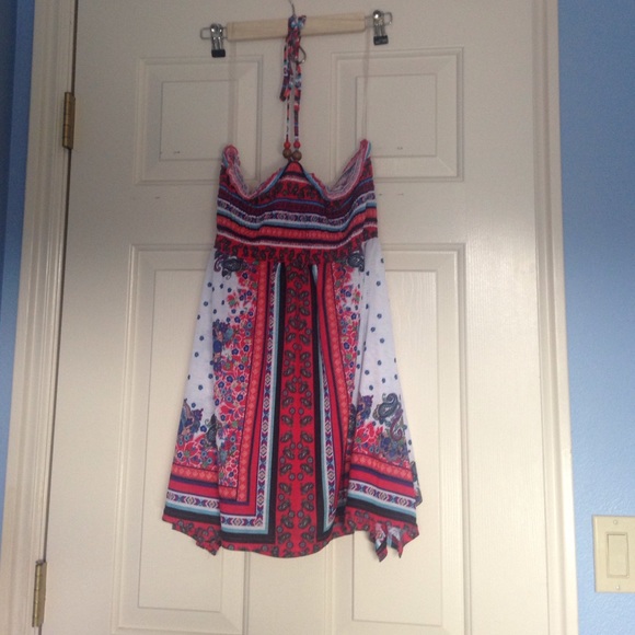 Multicolor halter top