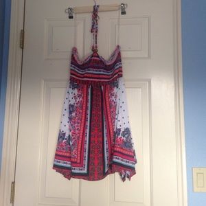 Multicolor halter top