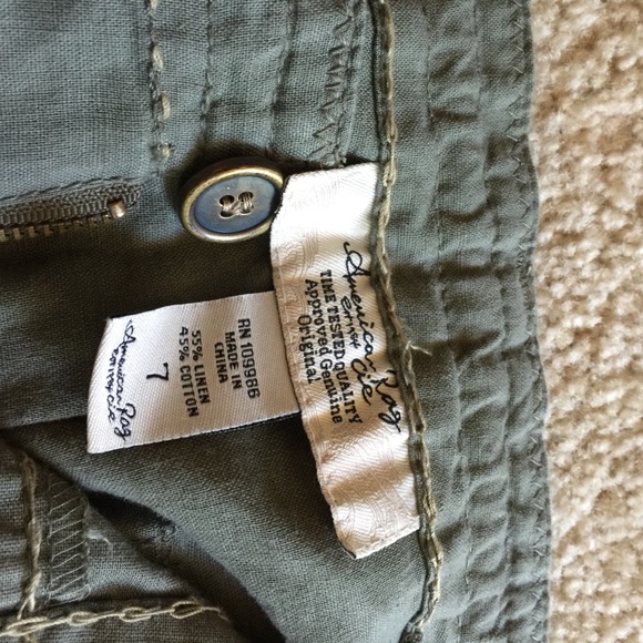 Khaki linen/cotton pants - Picture 2 of 3