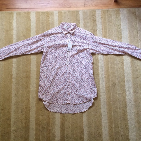 UNIQLO Orange Blossom Button Down Shirt - Picture 4 of 4