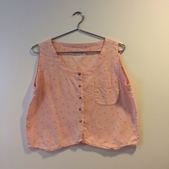 Peach Oversized Crop Top