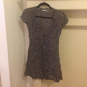 Black and white floral dress