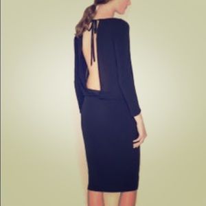 Zara black open back dress