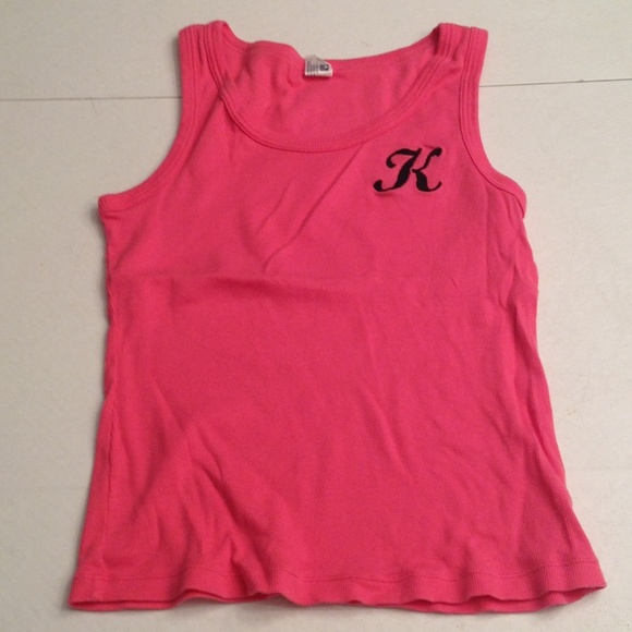 Pink "K" tank top