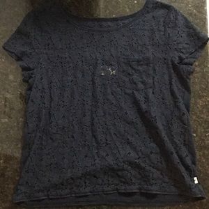 🌸Navy Lace Crop-Top🌸