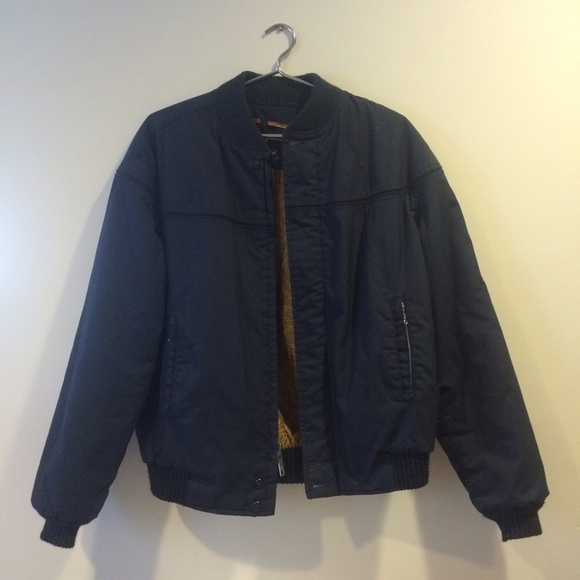 RESERVED Vintage Navy Jacket with Gold Lining