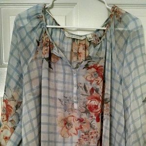 Flower and Checked Tunic