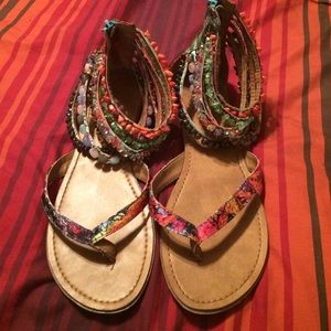 Beaded gladiator sandals!