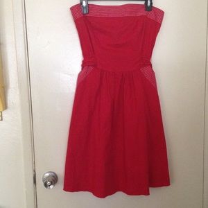 Red Tube Top Dress
