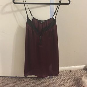 Burgundy Silk Going Out Top