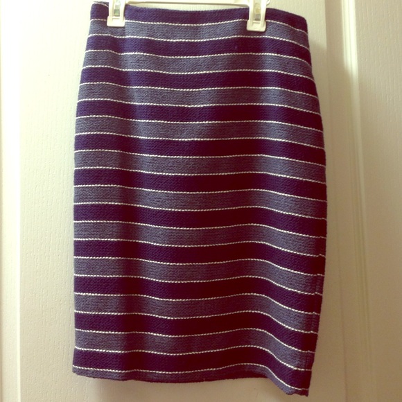 LOFT Striped pencil skirt