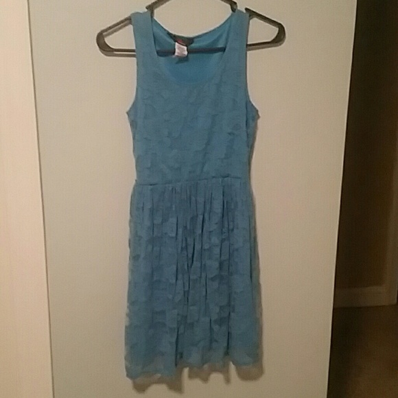 Blue lace dress