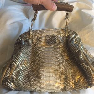 Custom Python evening handbag.