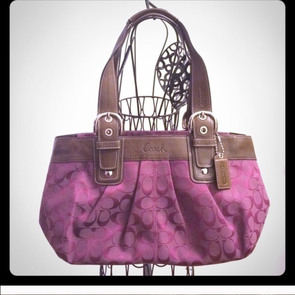 Authentic Burgundy Coach Bag