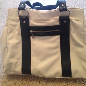 White and black Aldo bag