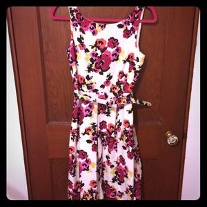 LOFT flower dress with belt