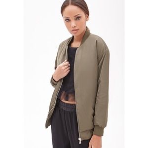 Forever 21 Green Bomber Jacket