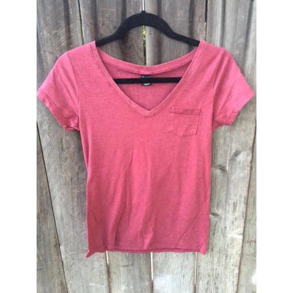 Urban Outfitters Burgundy V Neck