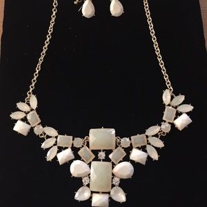 Statement necklace with matching earrings