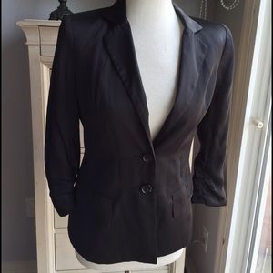 Bebe satin black blazer