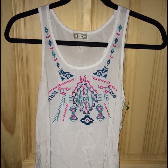 Colorful summer tribal print tank top shirt