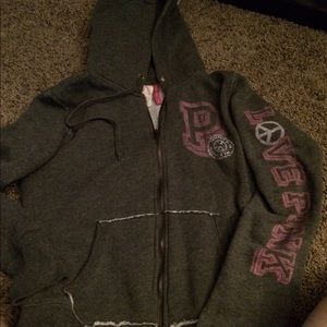Grey Victoria secret hoody.