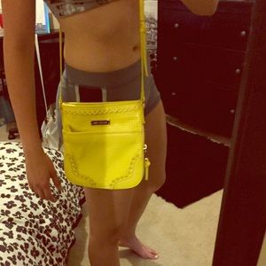 A BRIGHT yellow crossbody