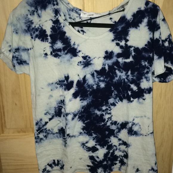 Navy blue tie dye top Zara