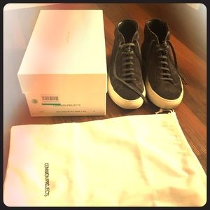 Common Projects suede black mid tops Size 41