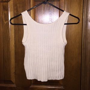 White knit crop top
