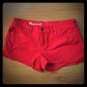 Madewell Red Shorts