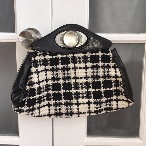 Houndstooth Underarm Purse