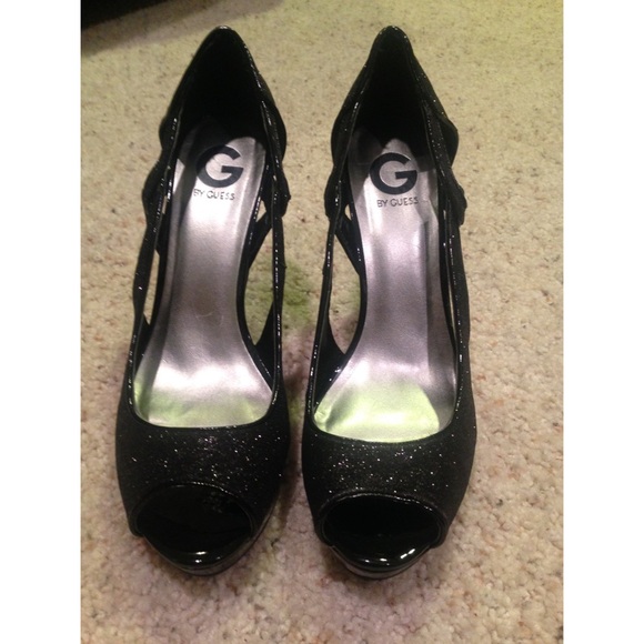 Black Multi Texture High Heels