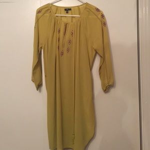 Lime green and purple dress