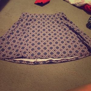 Purple and blue printed skirt perfect for summer