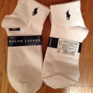 Ralph Lauren white socks. New with tags.