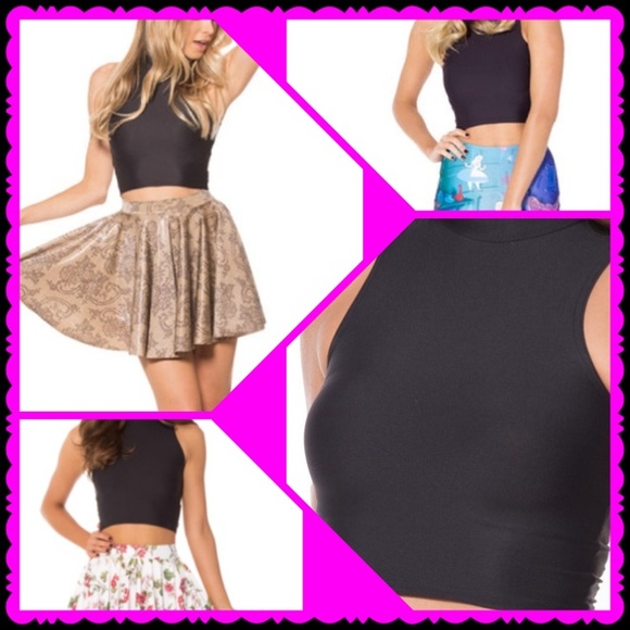 Blackmilk Tops - 🚫SOLD🚫Blackmilk Matte Black Crop (BNWT)