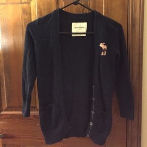 Abercrombie kids cardigan (dark blue and pink)