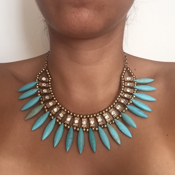 Fun and funky Turquoise statement necklace!